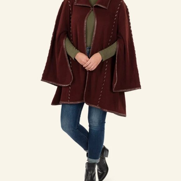 Patricia Nash Vintage Open Sleeved Cape with Embellished Clasp M/L NWT - Picture 7 of 8